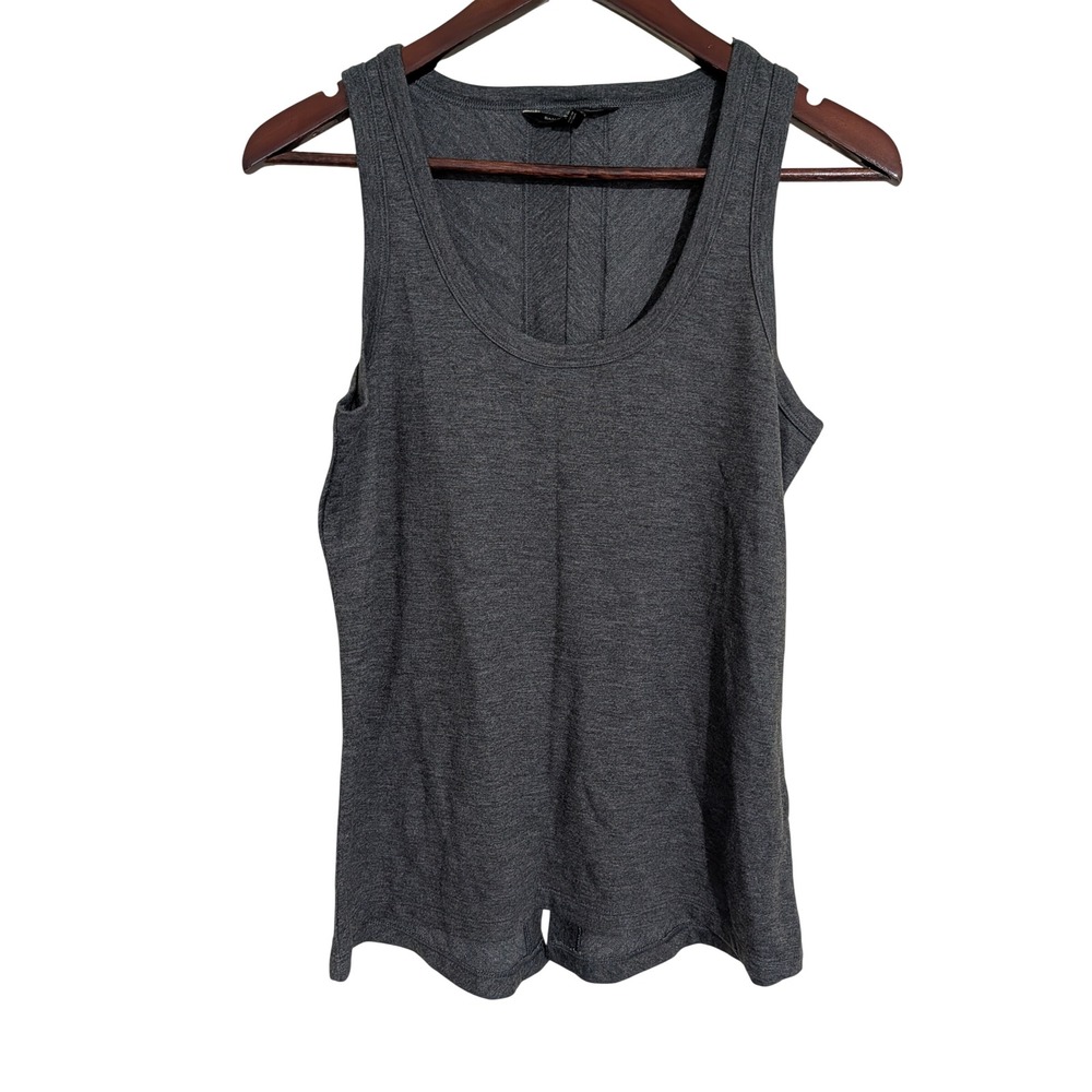 Banana Republic Womens XS Gray Heather Scoop Neck Tank Top Sleeveless Shell